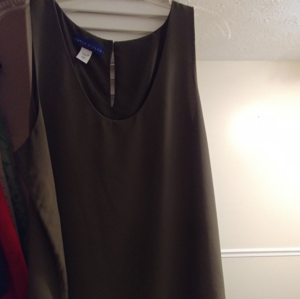 Simply styled olive green blouse